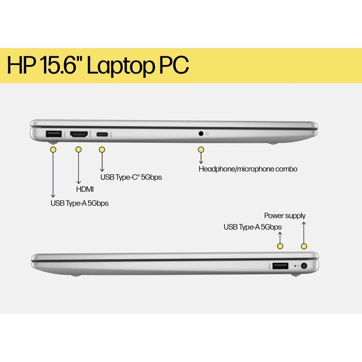 โน๊ตบุ๊ค HP 15-FD0028TU (823B4PA) i3 Gen13 สีเงิน (Natural Silver)SpeedCom