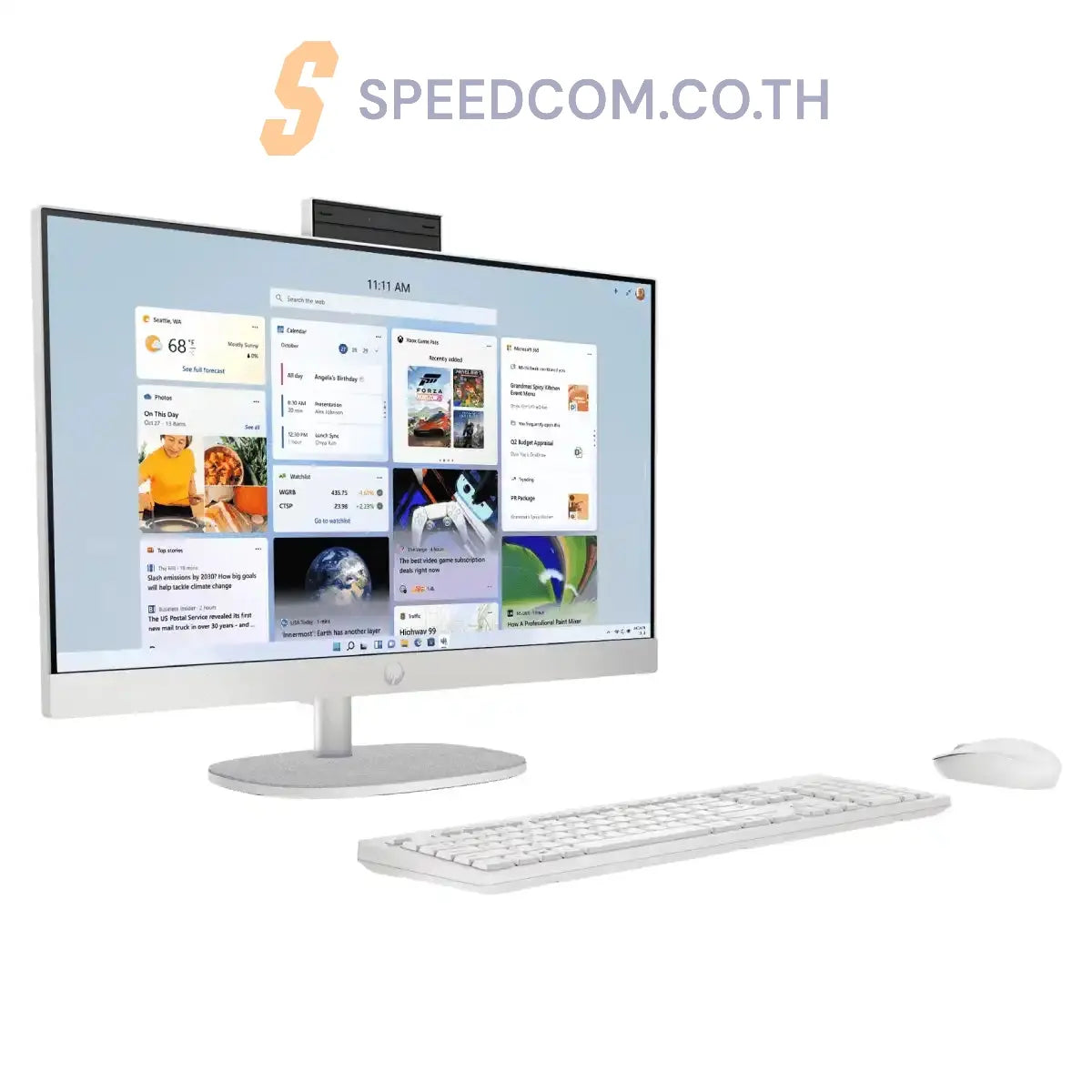 ออลอินวัน HP 27-CR2003D Ultra 7 สีขาว (Shell White) - SpeedCom