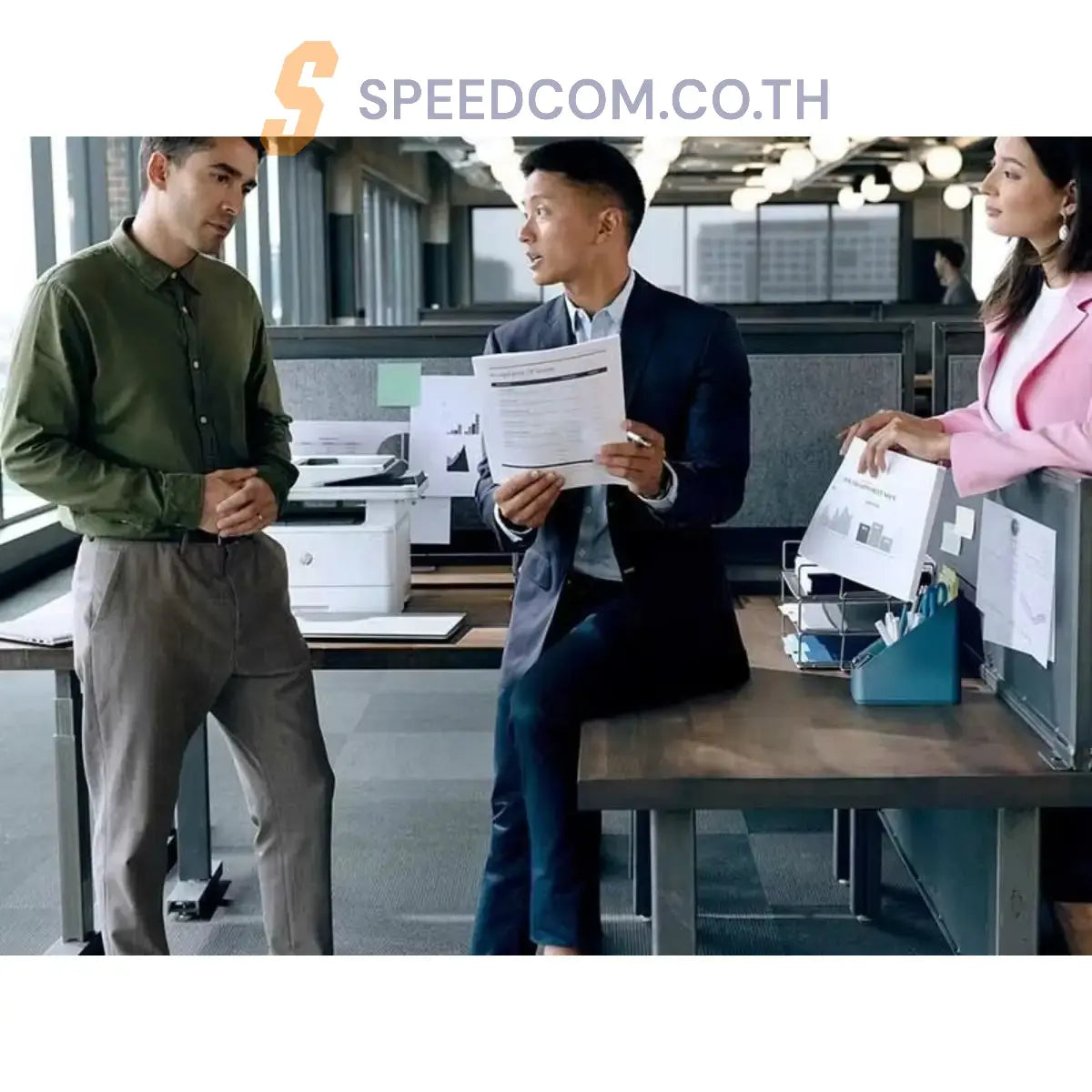 ปริ้นเตอร์เลเซอร์ HP 4103fdw (HP-2Z629A) LaserJet Pro MFP - SpeedCom