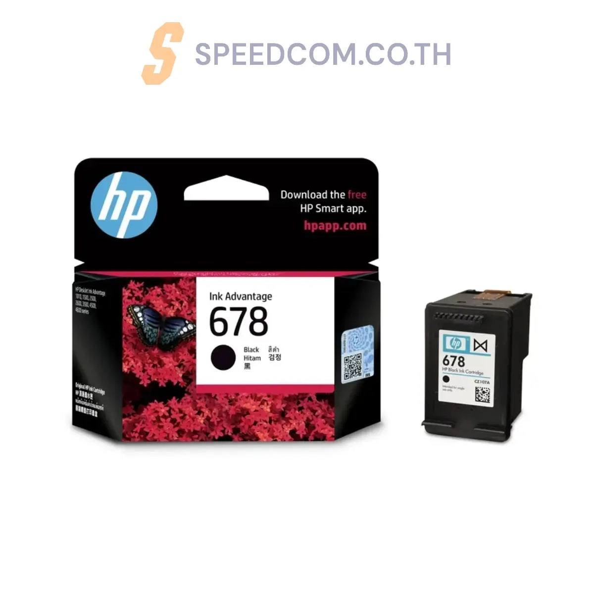 หมึกเครื่องปริ้นเตอร์ HP 678 Black Original Ink Advantage Cartridge สีดำ