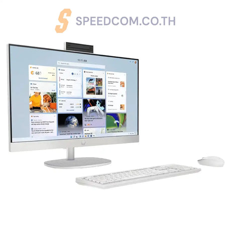 ออลอินวัน HP All In One 24-cr0160d Ryzen 5 สีขาว (Shell white)