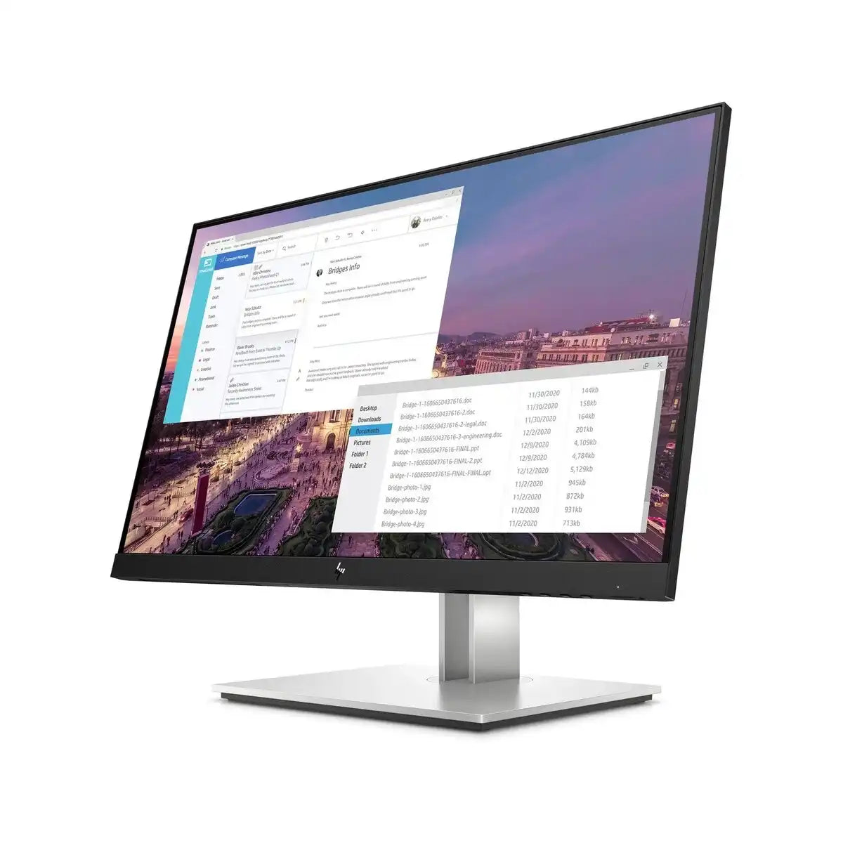 จอมอนิเตอร์ HP EliteDisplay E23 G4 (9VF96AA) 23.0" IPS FHD 60Hz สีเงินSpeedCom