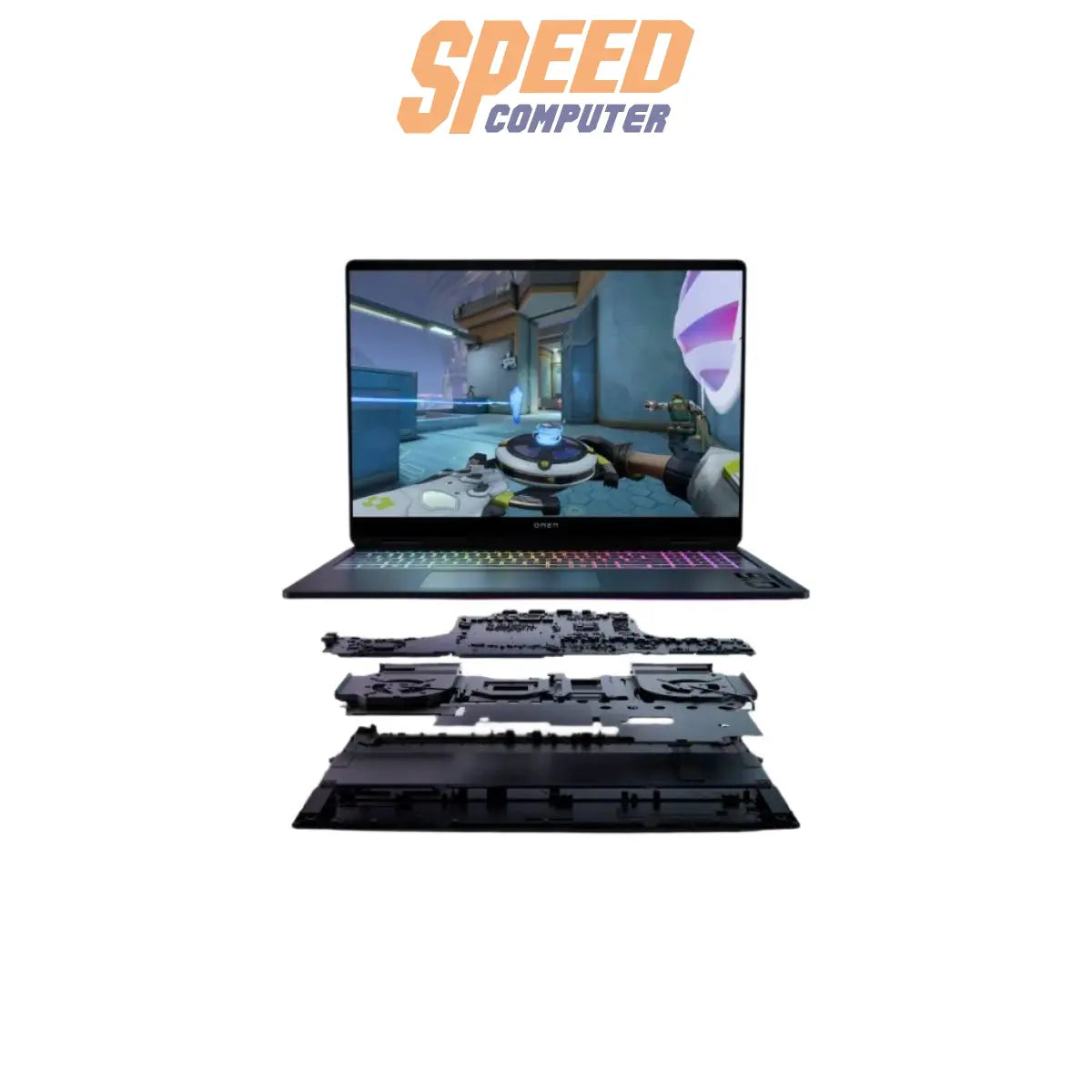 โน๊ตบุ๊ค HP Omen 16-ah0053TX (B8BB0PA) Ultra 9 275HX สีดำ (Shadow Black) - SpeedCom