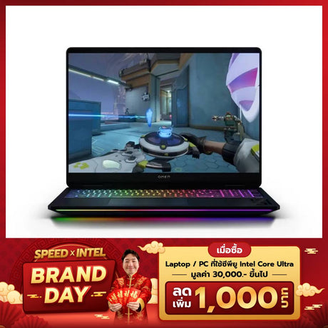 โน๊ตบุ๊ค HP Omen 16-ah0053TX (B8BB0PA) Ultra 9 275HX สีดำ (Shadow Black) - SpeedCom