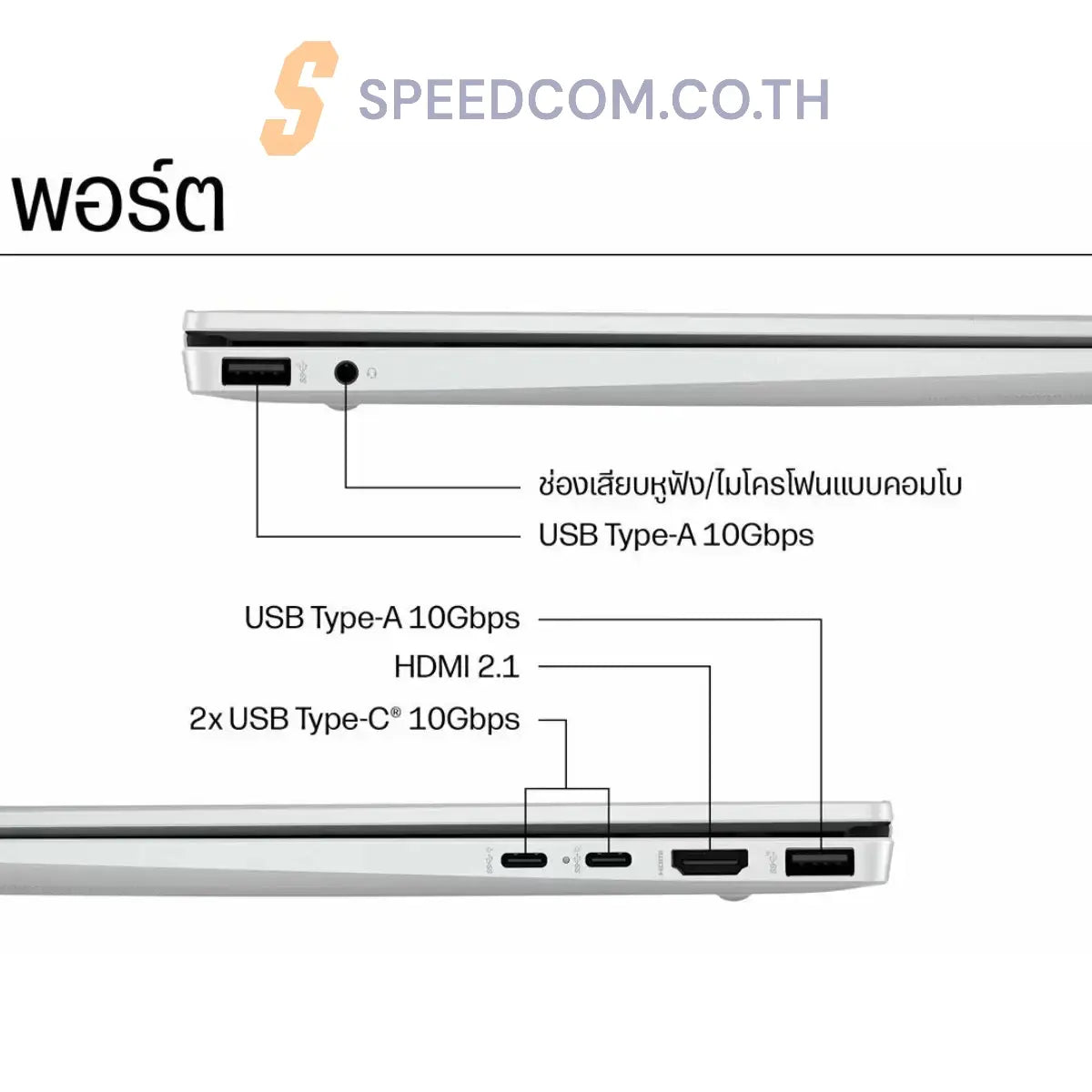โน๊ตบุ๊ค HP OmniBook 7 Aero 13-BG1079AU Ryzen AI 5 สีขาว