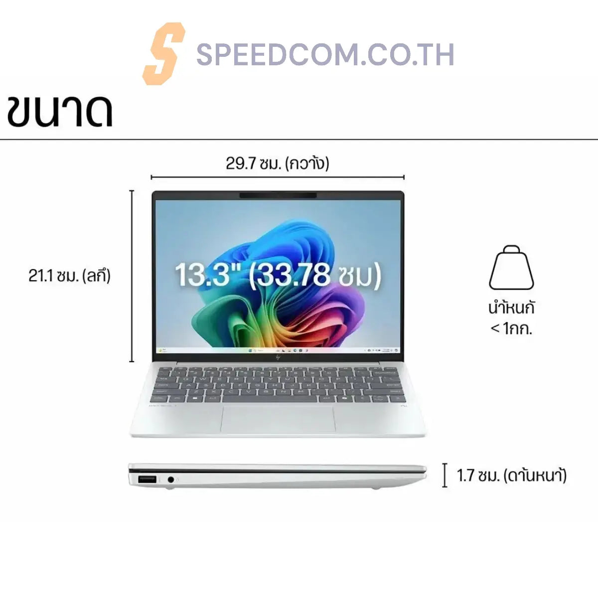 โน๊ตบุ๊ค HP OmniBook 7 Aero 13-BG1079AU Ryzen AI 5 สีขาว