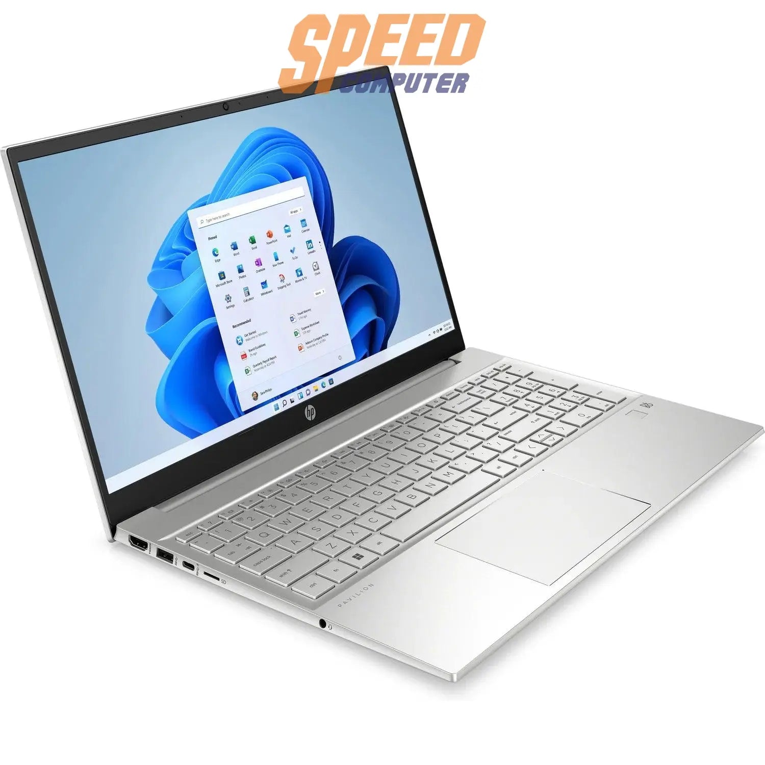 โน๊ตบุ๊ค HP Pavilion 15-eh3047AU (A4JB9PA) Ryzen 7 สีเงิน (Natural Silver) - SpeedCom