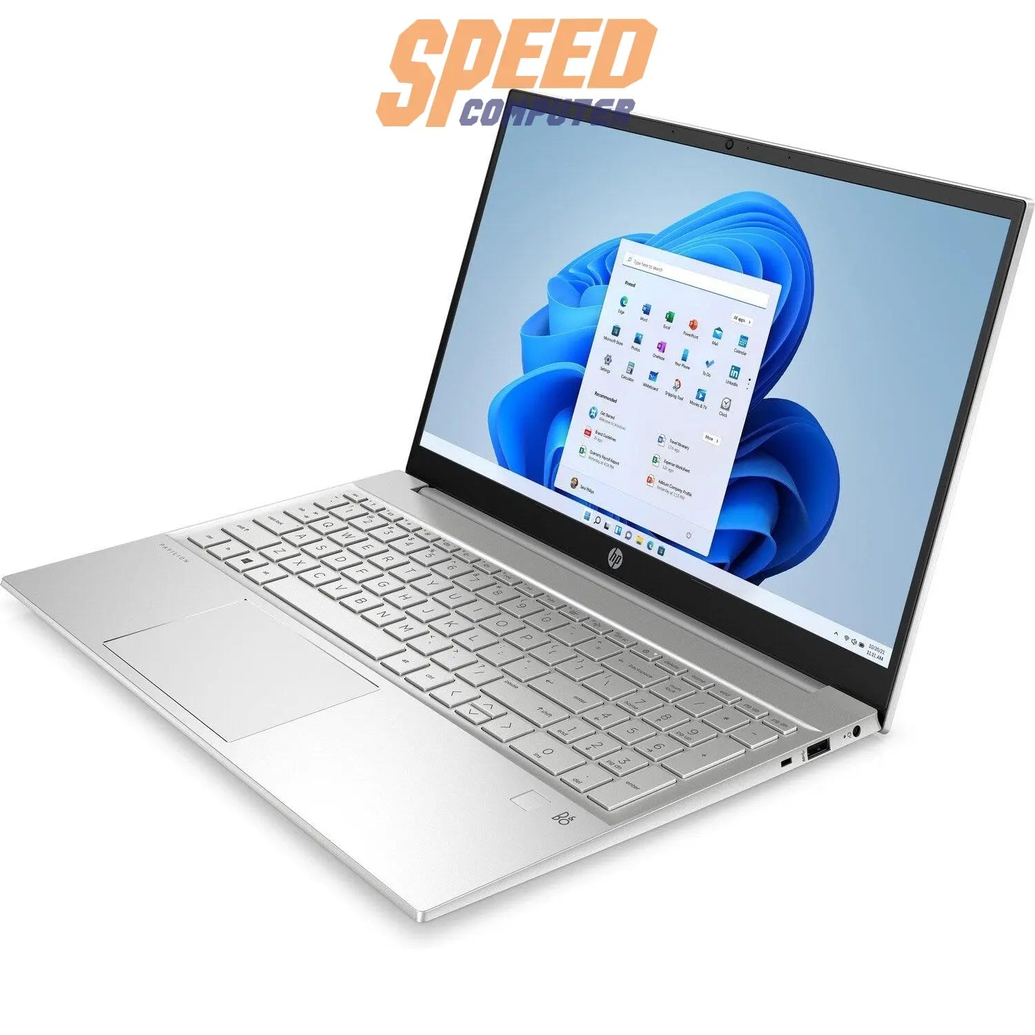 โน๊ตบุ๊ค HP Pavilion 15-eh3047AU (A4JB9PA) Ryzen 7 สีเงิน (Natural Silver) - SpeedCom