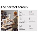 จอมอนิเตอร์ HP S5-532SF Series 5 31.5" VA 100Hz