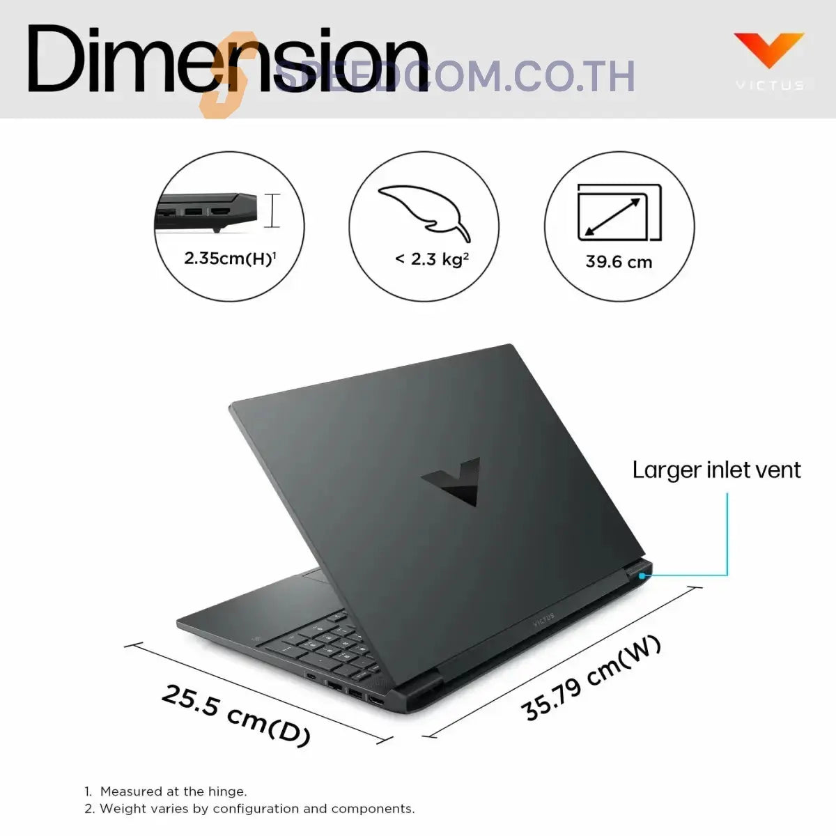 โน๊ตบุ๊ค HP Victus 15 FB3086AX Ryzen 7 สีเงิน (Mica Silver) - SpeedCom