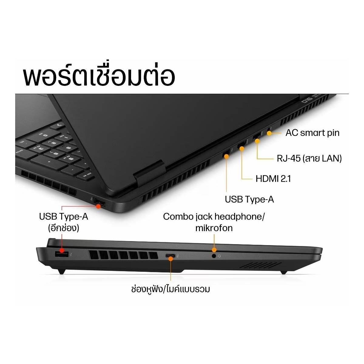 โน๊ตบุ๊ค HP Omen 16 AP0159AX Ryzen 9 สีดำ (Shadow Black)SpeedCom