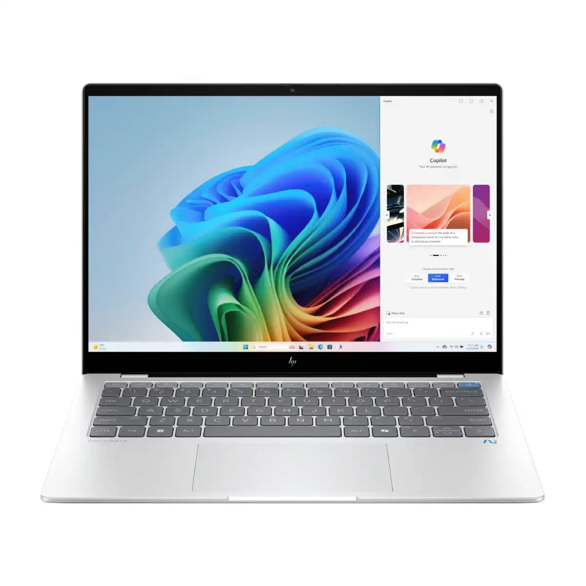 โน๊ตบุ๊ค HP OmniBook X 14 FE1012Q (B27SVPA) Snapdragon X1P สีเงิน (Glacier silver)SpeedCom