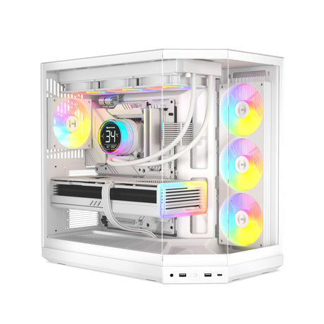 เคส HYTE Y50 RGB E-ATX Mid Tower Panoramic GlassSpeedCom