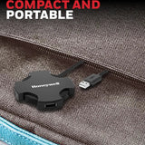 ยูเอสบีฮับ Honeywell 4 port USB Non-Powered Hub 2.0 สีดำ
