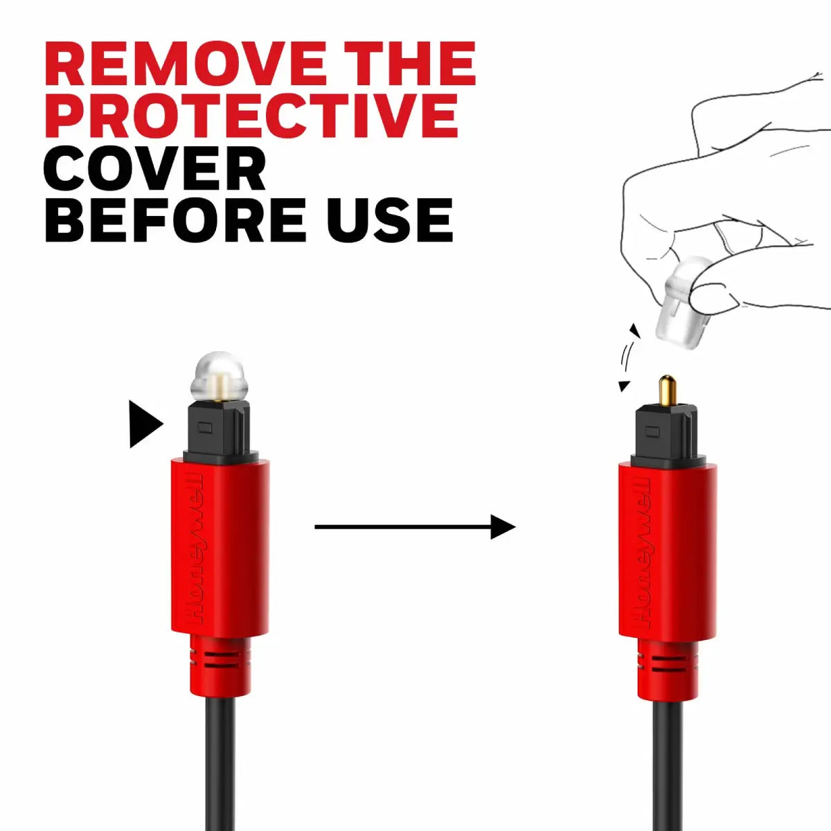 สายสัญญาณเสียงดิจิตอล Honeywell Digital optical Cable TosLink 2M