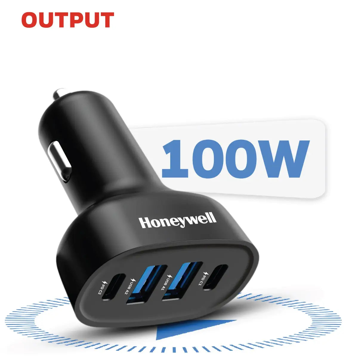 หัวชาร์จบนรถยนต์ Honeywell Micro CLA 100W PD Smart Car Charger
