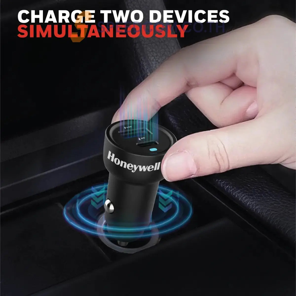 หัวชาร์จบนรถยนต์ Honeywell Micro CLA 18W PD Smart Car Charger สีดำ