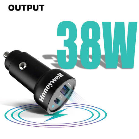 หัวชาร์จบนรถยนต์ Honeywell Micro CLA 38W PD Smart Car Charger สีดำ