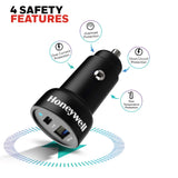 หัวชาร์จบนรถยนต์ Honeywell Micro CLA 65W PD Smart Car Charger สีดำ