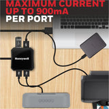 ยูเอสบีฮับ Honeywell Momentum 4 Port USB 3.0 Hub สีดำ