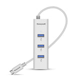 ยูเอสบีฮับ Honeywell Momentum Type C to 4 Port USB 3.0 Hub สีขาว