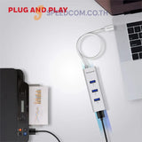 ยูเอสบีฮับ Honeywell Momentum Type C to 4 Port USB 3.0 Hub สีขาว