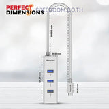 ยูเอสบีฮับ Honeywell Momentum Type C to 4 Port USB 3.0 Hub สีขาว