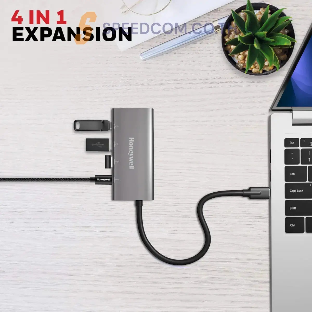 ยูเอสบีฮับ Honeywell Momentum Type C to 4 in 1 Hub