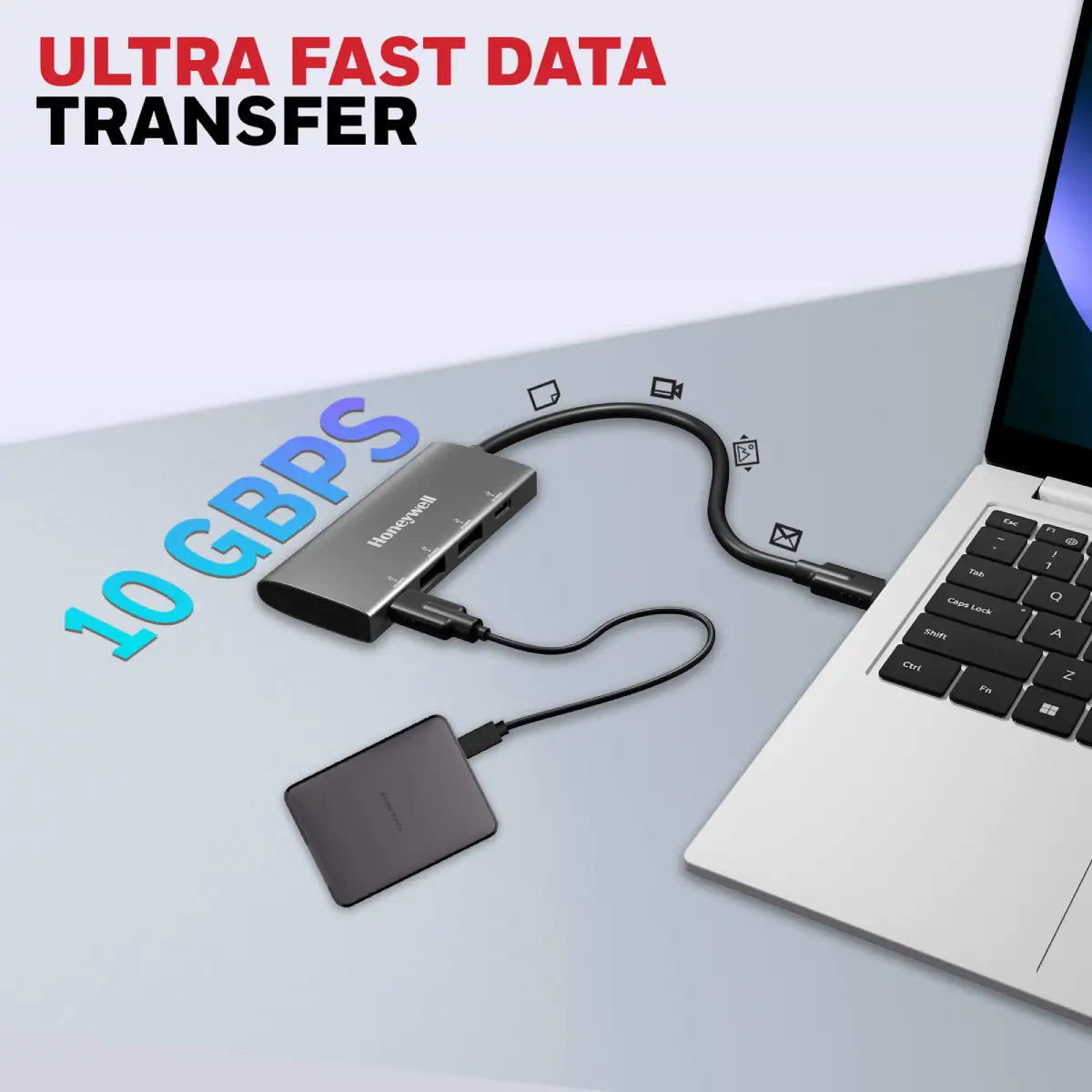 ยูเอสบีฮับ Honeywell Momentum Type C to 4 in 1 Hub