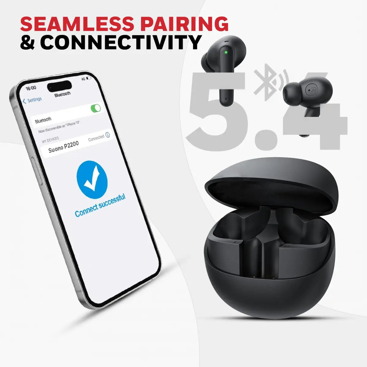 หูฟังอินเอียร์ไร้สาย Honeywell Moxie V1400 Truly Wireless Earbuds