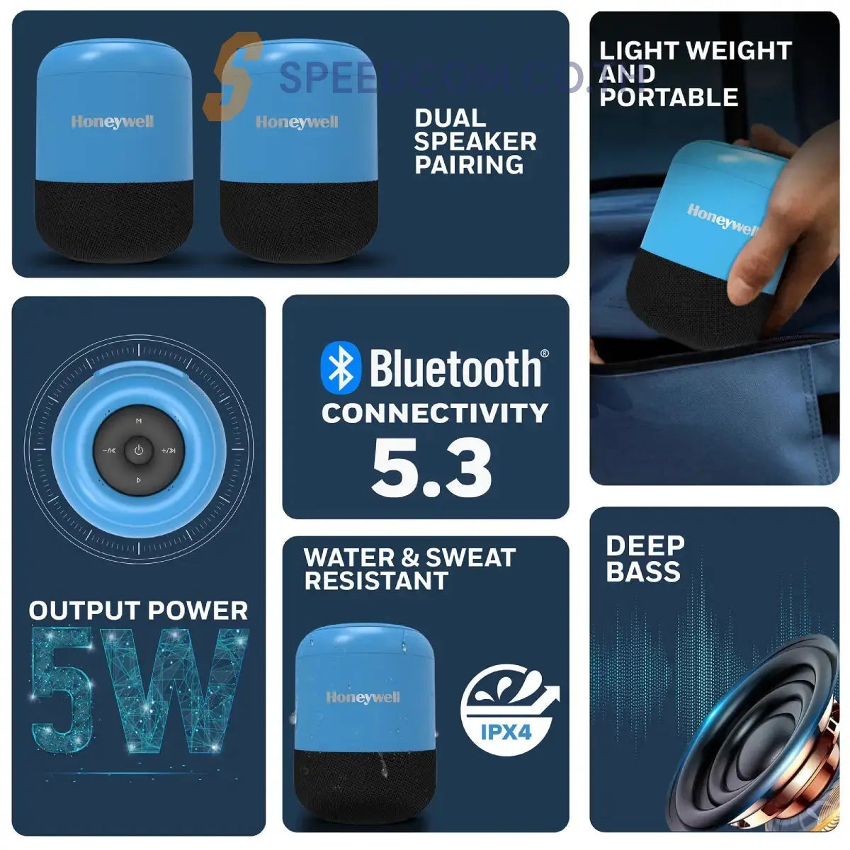 ลำโพงไร้สาย Honeywell Moxie V200 Bluetooth Speaker