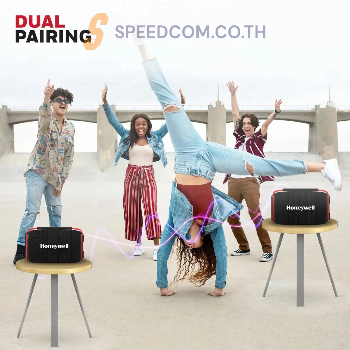 ลำโพงไร้สาย Honeywell Suono P400 Bluetooth Speaker สีดำ