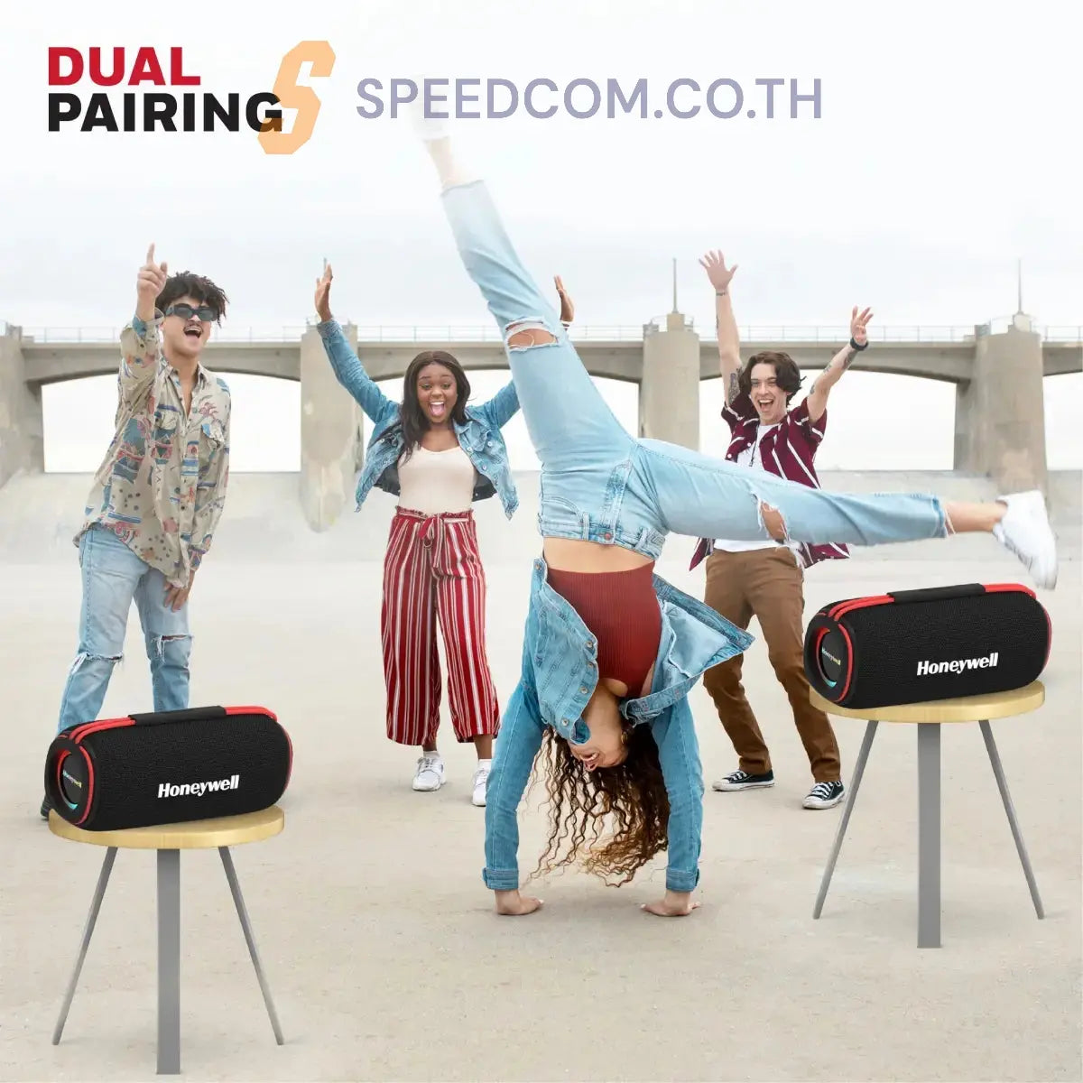 ลำโพงไร้สาย Honeywell Trueno U400 Bluetooth Speaker สีดำ