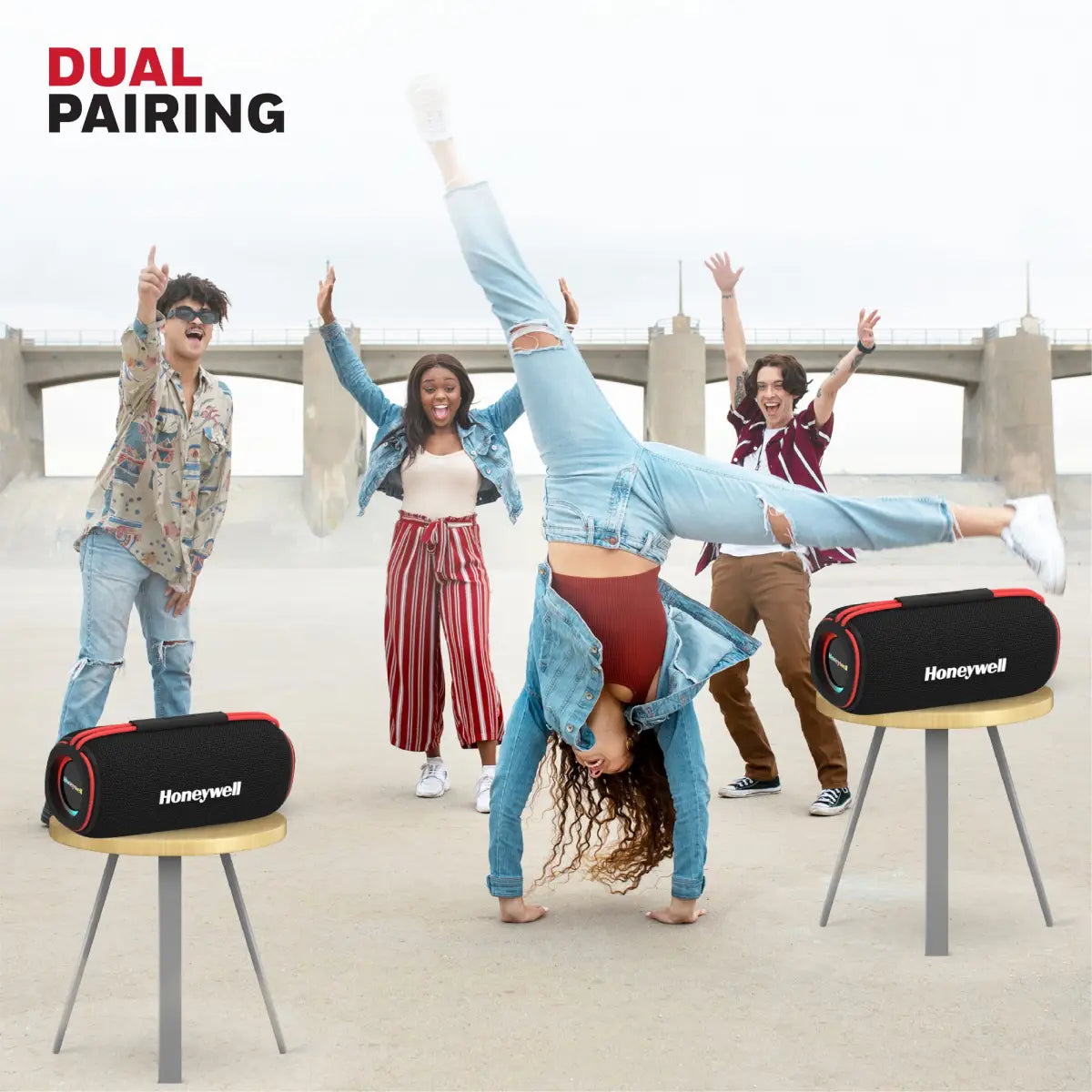 ลำโพงไร้สาย Honeywell Trueno U400 Bluetooth Speaker สีดำ