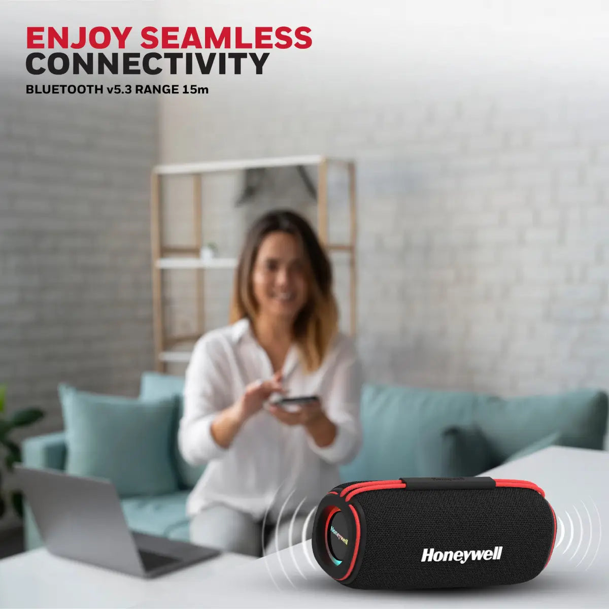 ลำโพงไร้สาย Honeywell Trueno U400 Bluetooth Speaker สีดำ