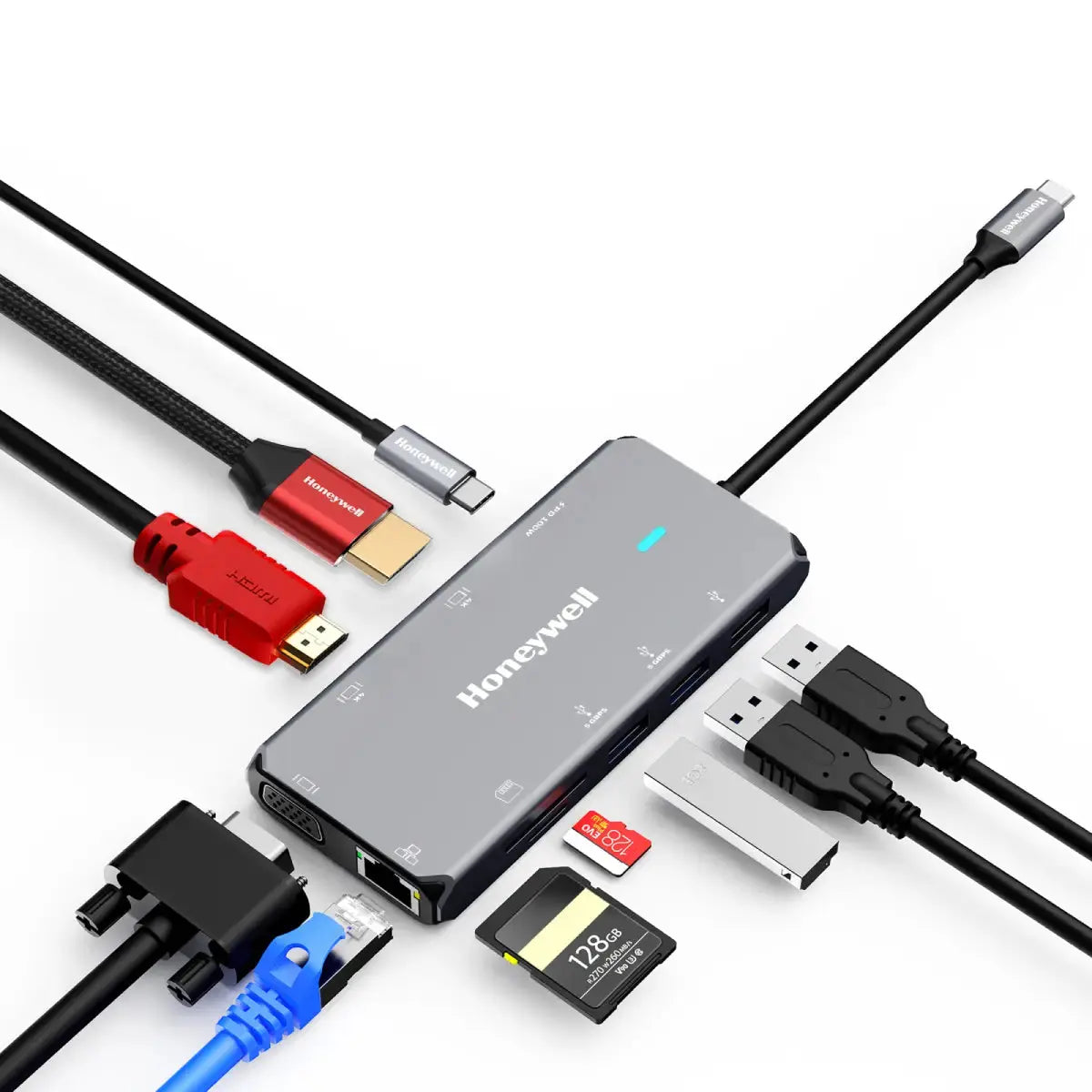 ยูเอสบีฮับ Honeywell Type C Docking Station 10 in 1