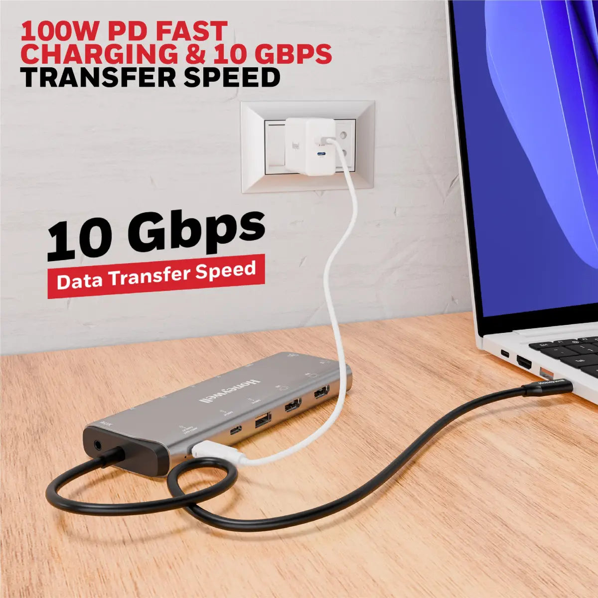 ยูเอสบีฮับ Honeywell Type C Docking Station 14 in 1