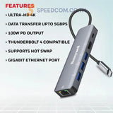 ยูเอสบีฮับ Honeywell Type C Docking Station 6 in 1