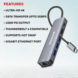 ยูเอสบีฮับ Honeywell Type C Docking Station 6 in 1