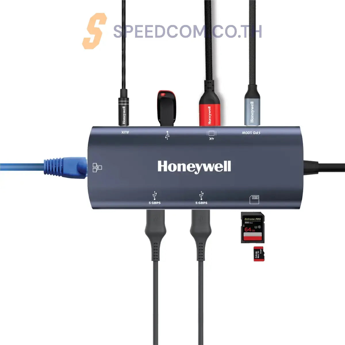 ยูเอสบีฮับ Honeywell Type C Docking Station 9 in 1