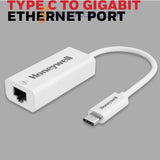 อุปกรณ์แปลงสัญญาณ Honeywell Type C to Gigabit Ethernet Adapter สีขาว