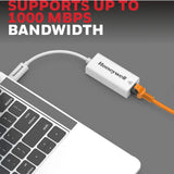 อุปกรณ์แปลงสัญญาณ Honeywell Type C to Gigabit Ethernet Adapter สีขาว