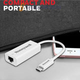 อุปกรณ์แปลงสัญญาณ Honeywell Type C to Gigabit Ethernet Adapter สีขาว