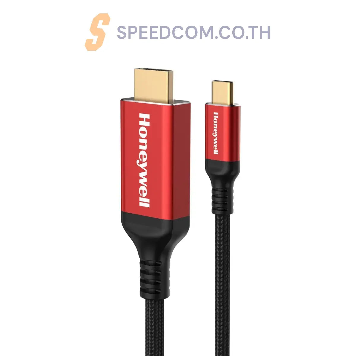 สายต่อจอคอมพิวเตอร์ Honeywell Type C to HDMI Cable สีแดง