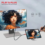 สายต่อจอคอมพิวเตอร์ Honeywell Type C to HDMI Cable สีแดง