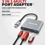 อุปกรณ์แปลงสัญญาณ Honeywell Type C to HDMI PD Charging and USB 3.0 Adapter