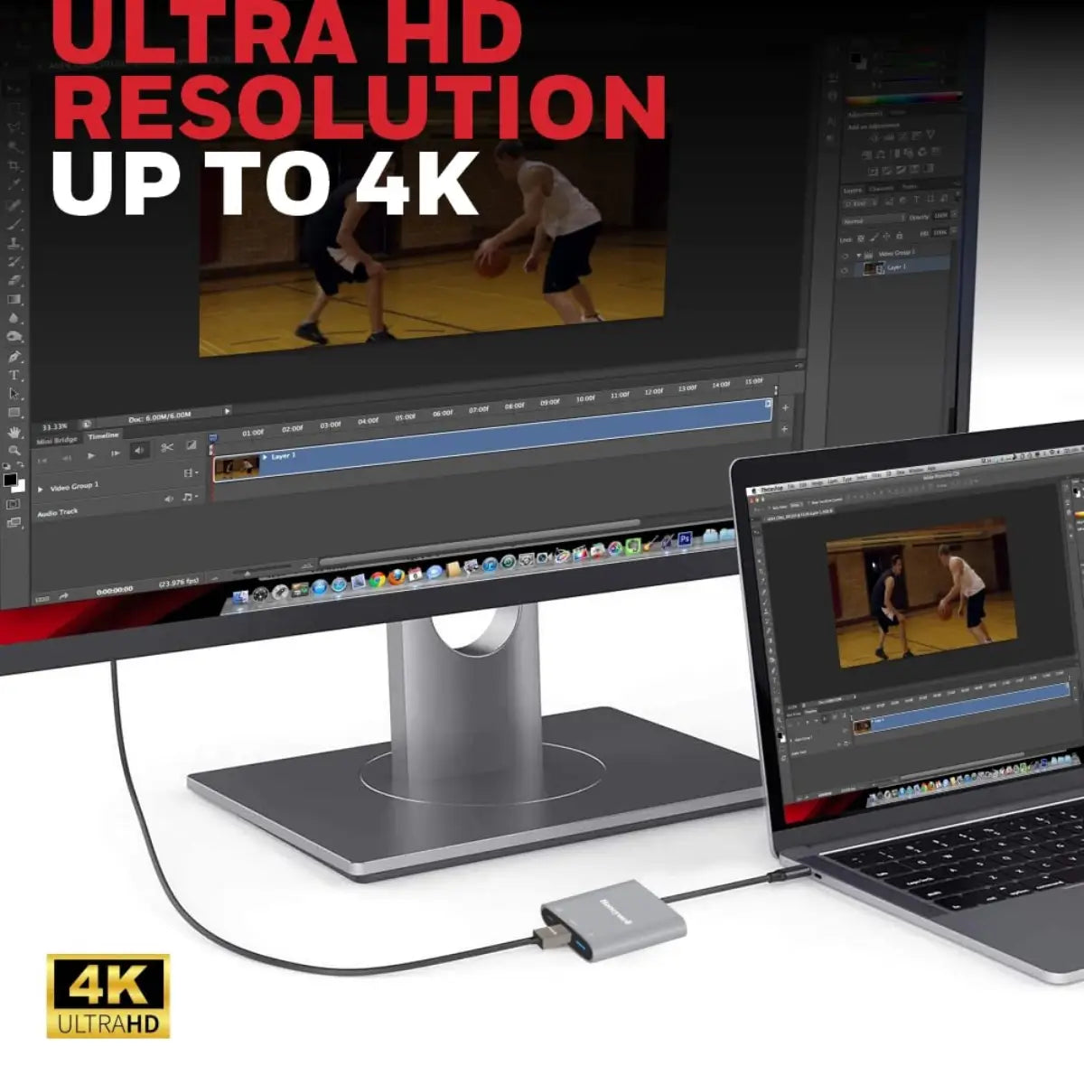 อุปกรณ์แปลงสัญญาณ Honeywell Type C to HDMI PD Charging and USB 3.0 Adapter