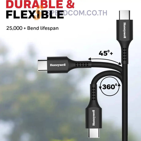 สายชาร์จ Honeywell Type C to Type C cable 1.8mtr สีดำ