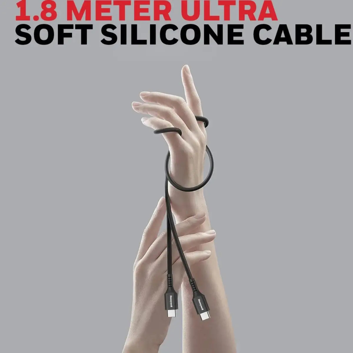 สายชาร์จ Honeywell Type C to Type C cable 1.8mtr สีดำ