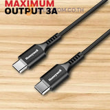 สายชาร์จ Honeywell Type C to Type C cable 1.8mtr สีดำ